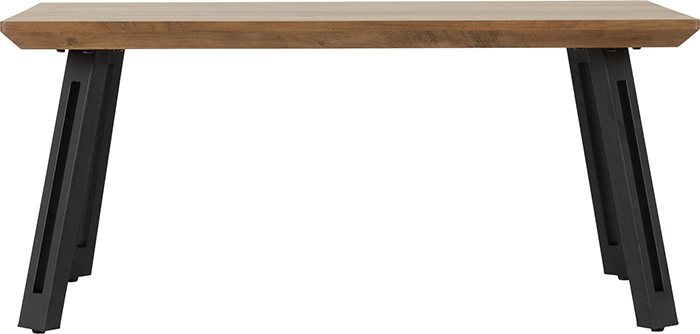 Quebec Straight Edge Coffee Table In Medium Oak Effect - Click Image to Close